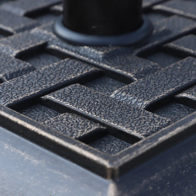 Bronze Square Resin Garden Parasol Base Stand - 9kg