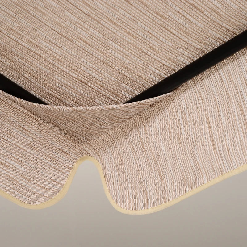 Beige 3-Seater Outdoor Garden Swing Chair with Canopy