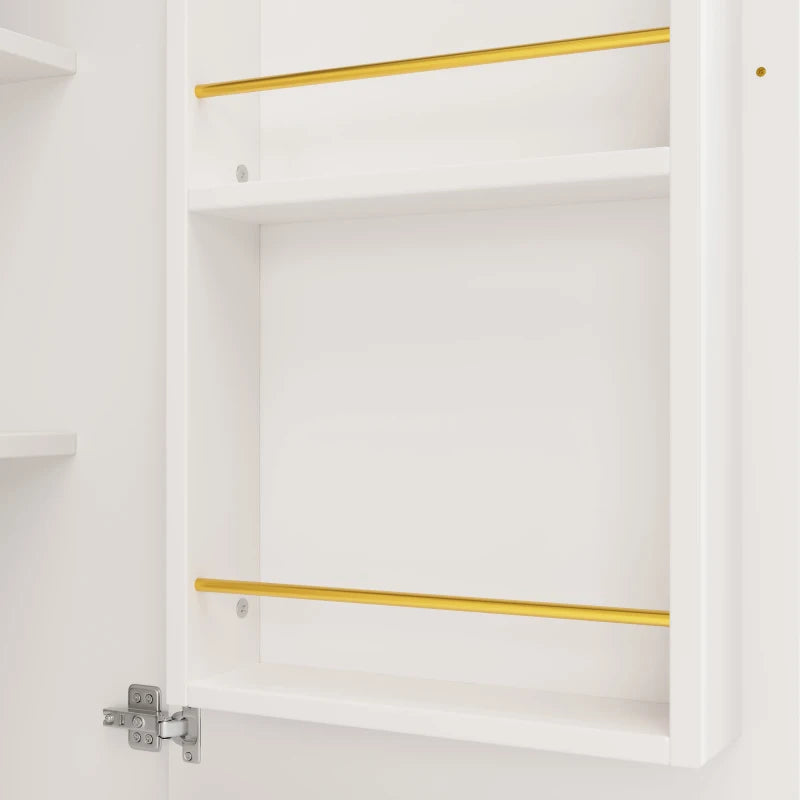 360° Rotating Bar Table with Storage Shelves & Metal Handles - Multi-Functional Dining Table & Sideboard, White, 204L x 39W x 105H cm