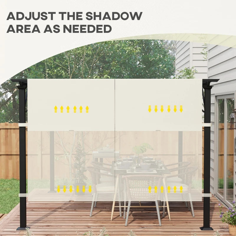 Cream White Pergola Canopy Set - UV Protection, Easy Install - 3x3m