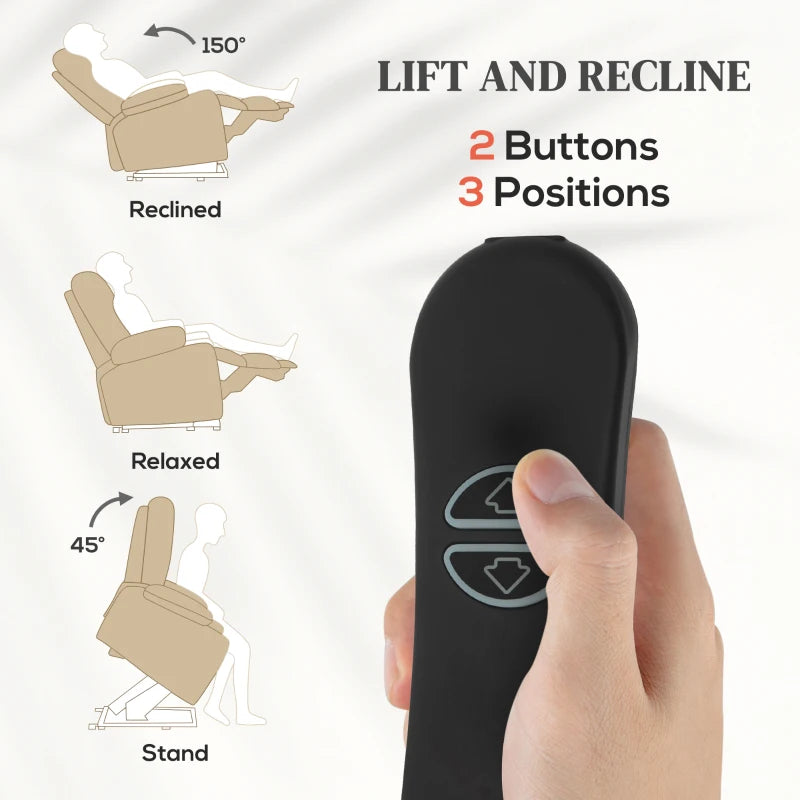 Beige 45° Lifting Riser Recliner Armchair for Comfort and Support