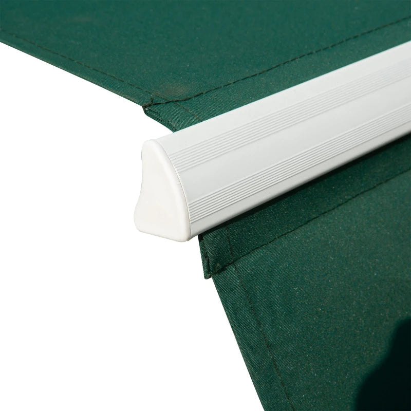 Green 3m x 2m Retractable Sun Shade - 295L x 200W cm