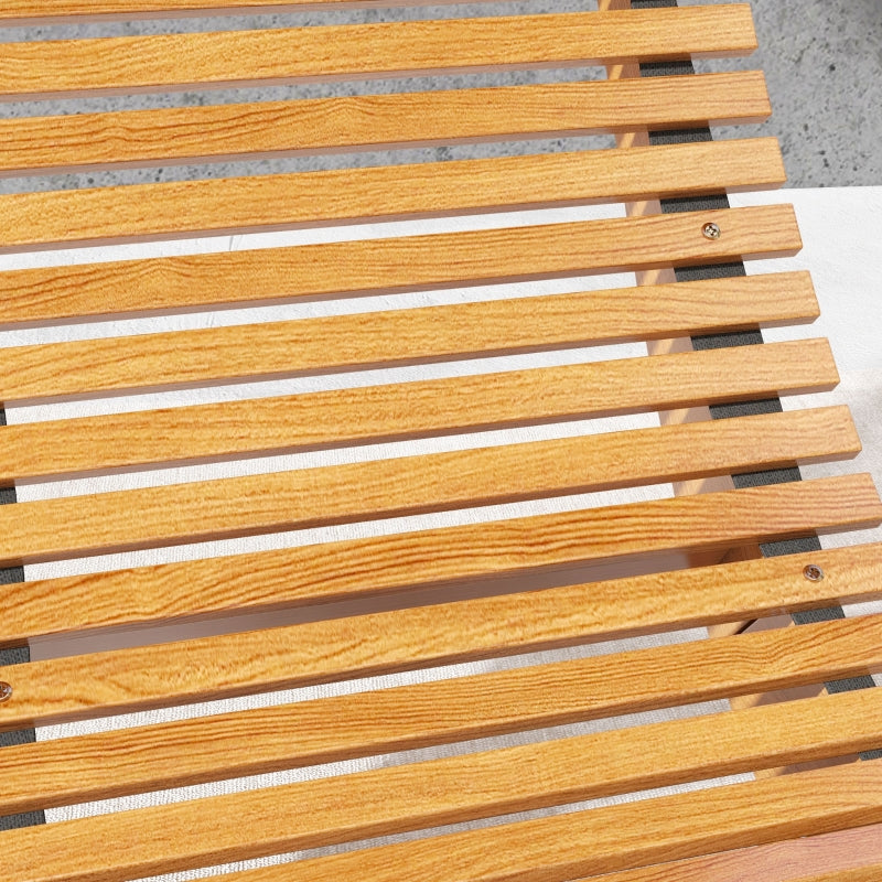 Teak Slatted Outdoor Rocking Chair - Wooden, 130cm x 60cm