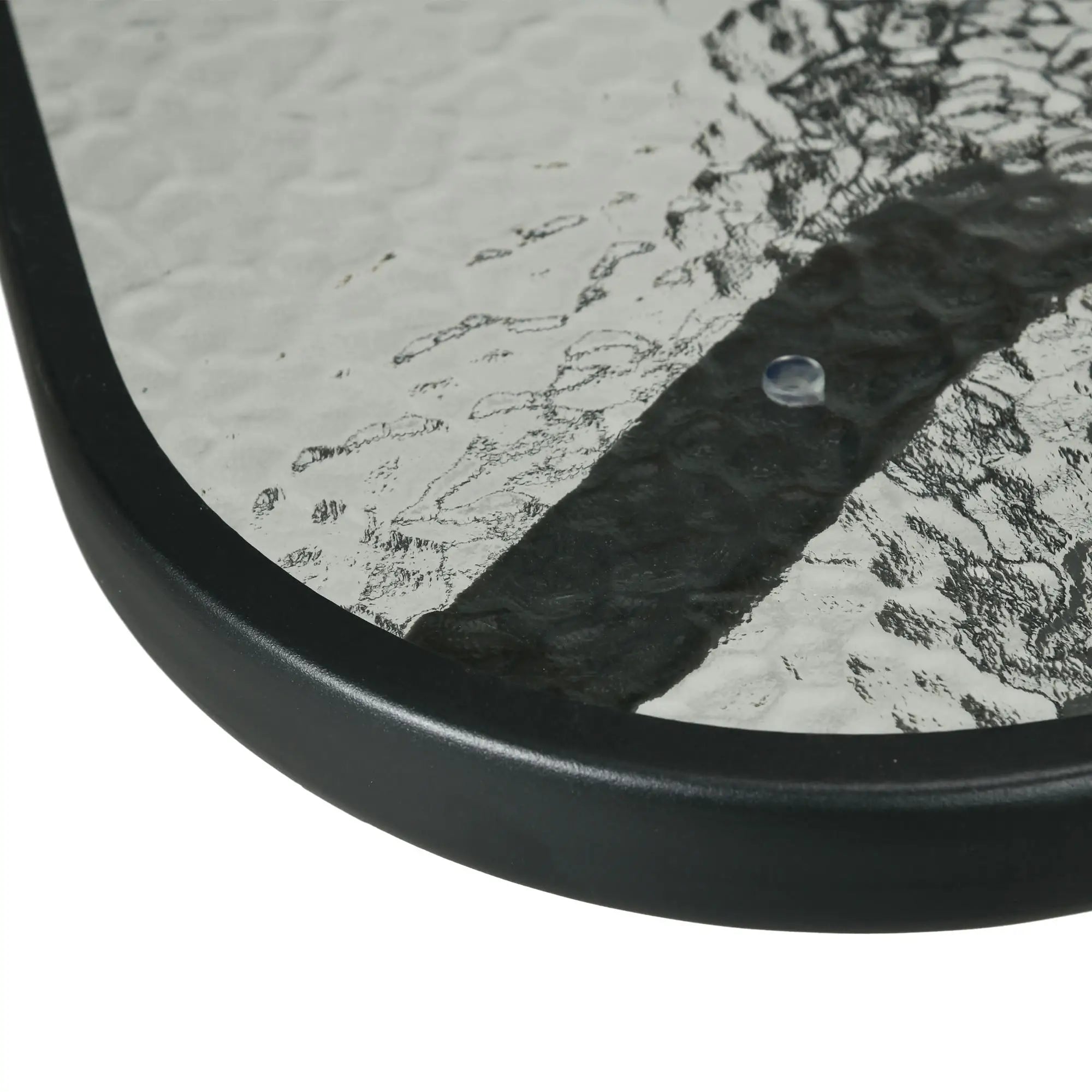 Beige 5-Piece Outdoor Square Garden Dining Set w/ Tempered Glass Dining Table, 4 Cushioned Armchairs & Umbrella Hole