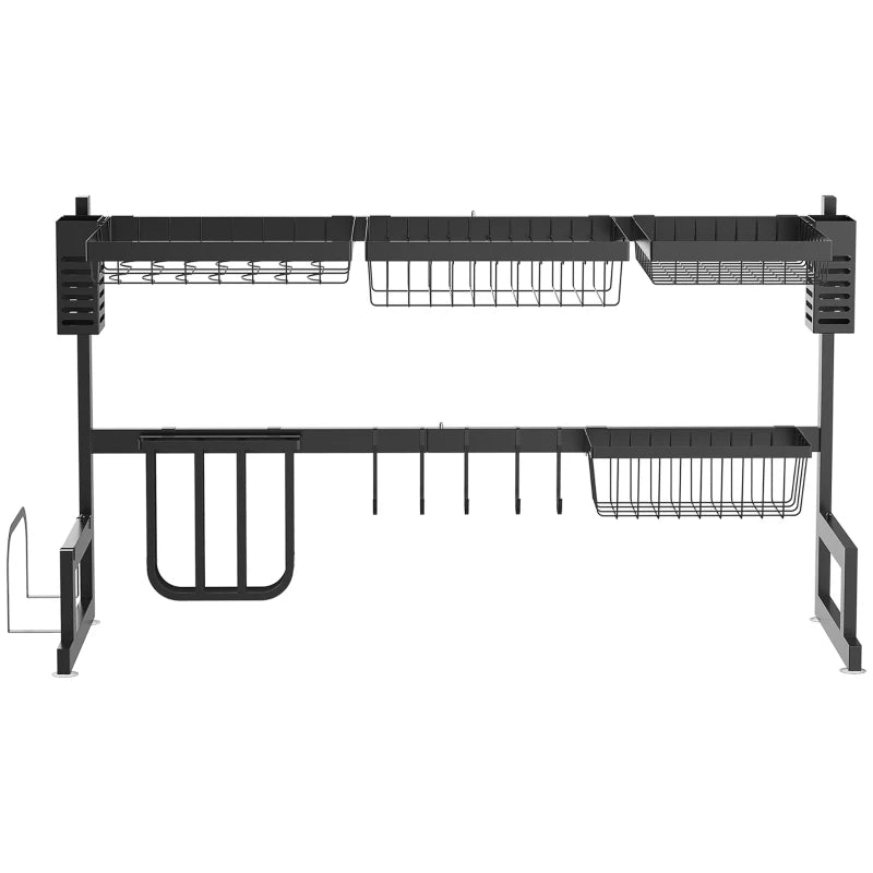 93cm Modular Over-Sink Drying Rack - Space-Saving Kitchen Organizer for Dishes, Pots, and Utensils - Adjustable Design