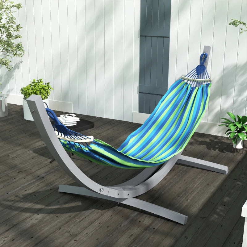 3.25m Grey Wooden Hammock Stand - Universal Fit for Garden, Picnic & Camping Accessories