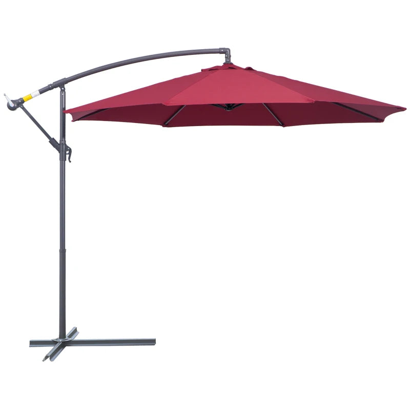3m Water Resistant Wine Red Hanging Parasol