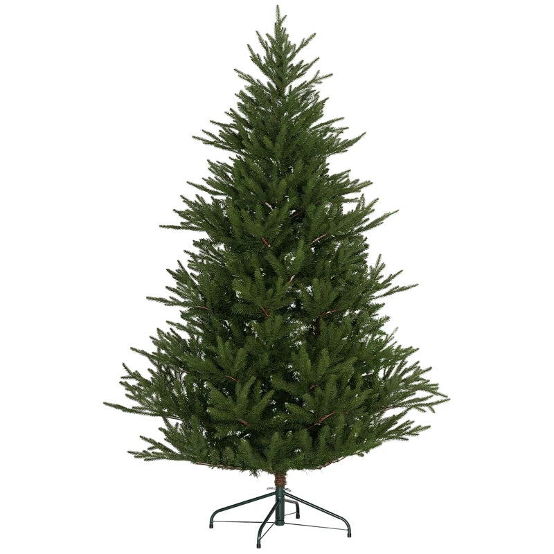 5ft Bushy & Bare Green Artificial Christmas Tree - Lush Holiday Decor for Home & Office, Easy Setup, Realistic Look