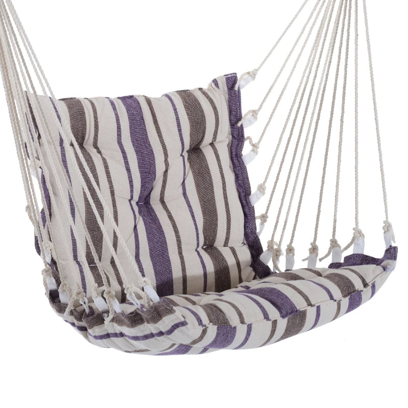 Brown Hanging Rope Garden Hammock Chair