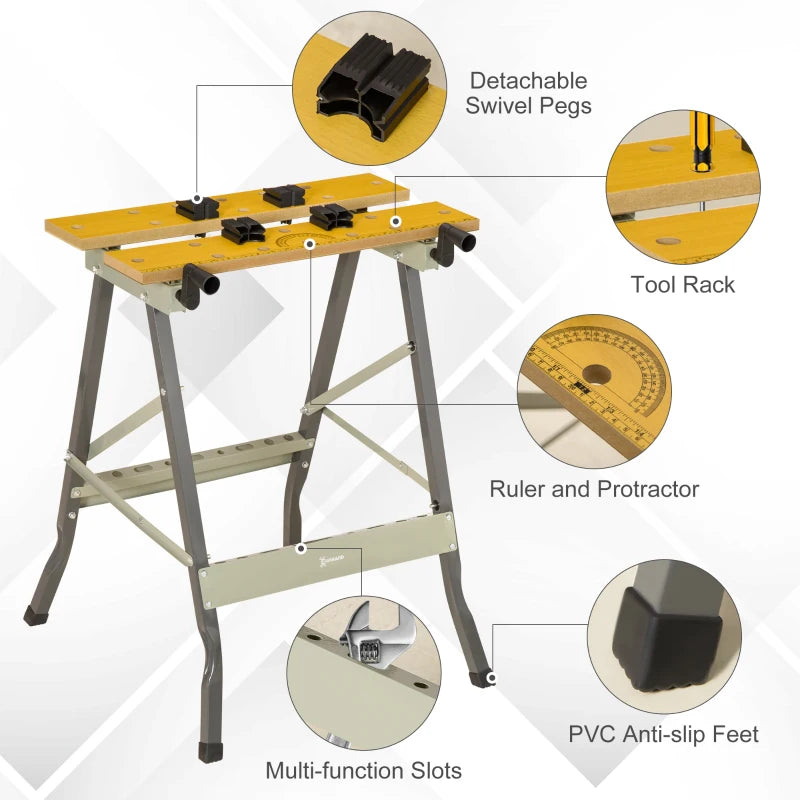 4-in-1 Folding Workbench for DIY Projects