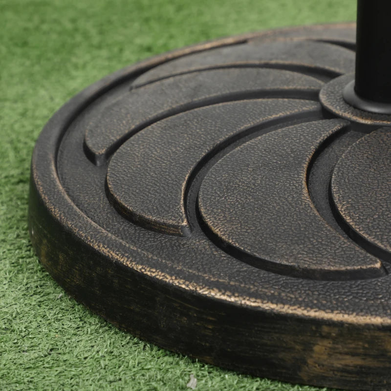 Bronze Round Garden Umbrella Stand Weight - 18kg