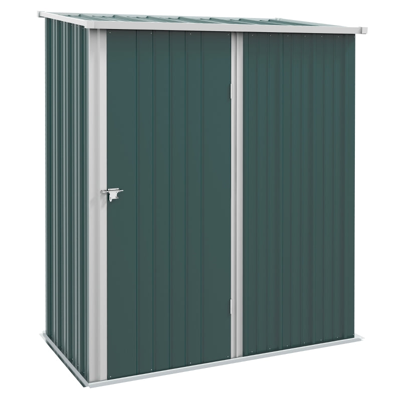 5.3ft x 3.1ft Green Metal Storage Shed