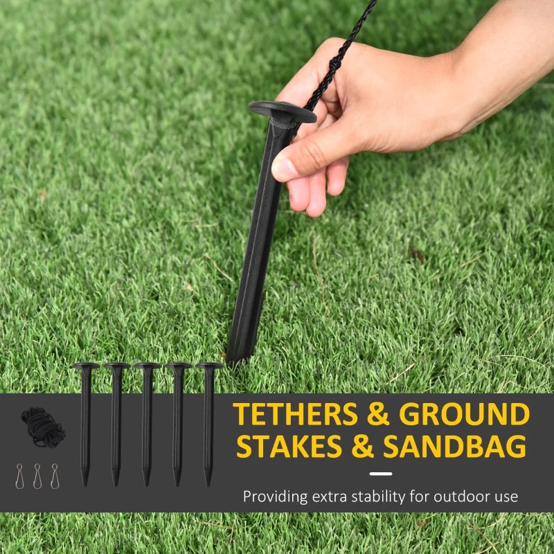 2.7m Halloween Inflatable Dead Tree with Ghost, Pumpkin & Owl - LED Blow Up Decorations for Outdoor Garden Party