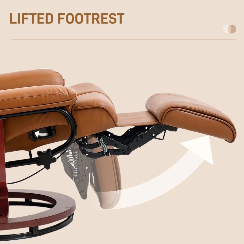 Brown Faux Leather Recliner Chair for Ultimate Comfort and Style in Your Living Room