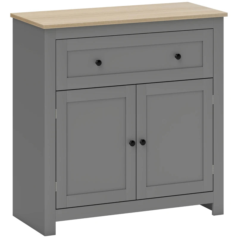 Modern Sideboard Storage Cabinet with Adjustable Shelf and Drawer for Living Room Dining Room Hallway Grey