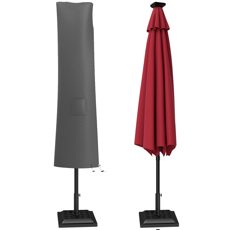 Grey Parasol Umbrella Cover - Waterproof, UV Protection, Fits Most Garden Umbrellas