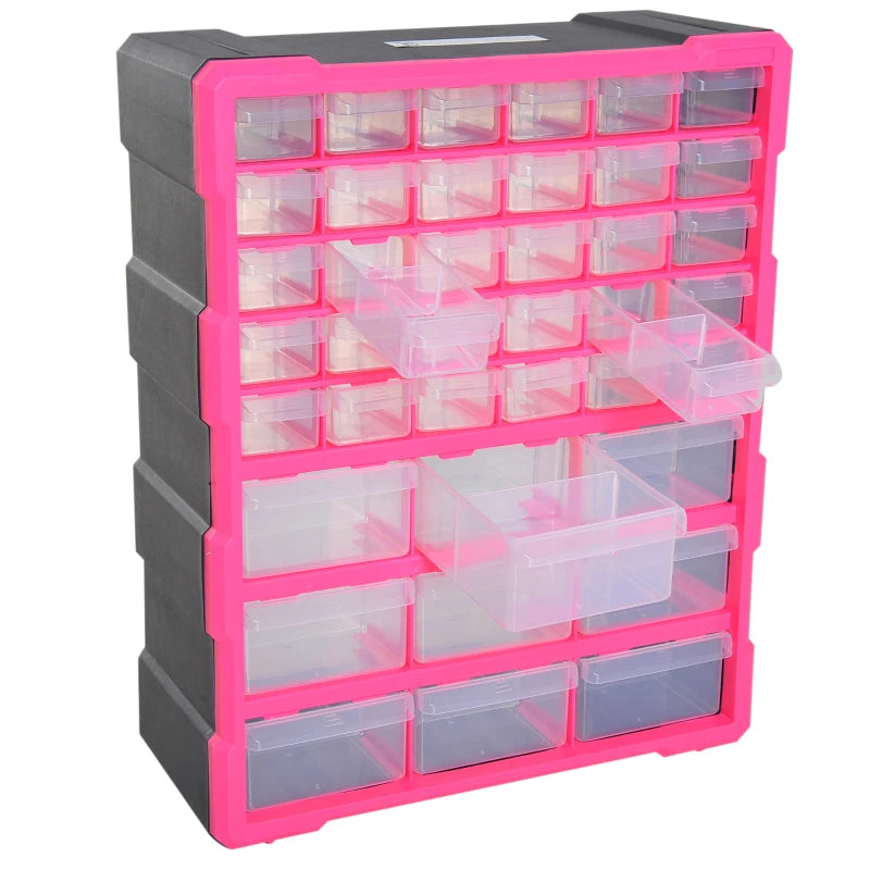 Efficient Wall-Mounted Tool Storage with 39 Drawers