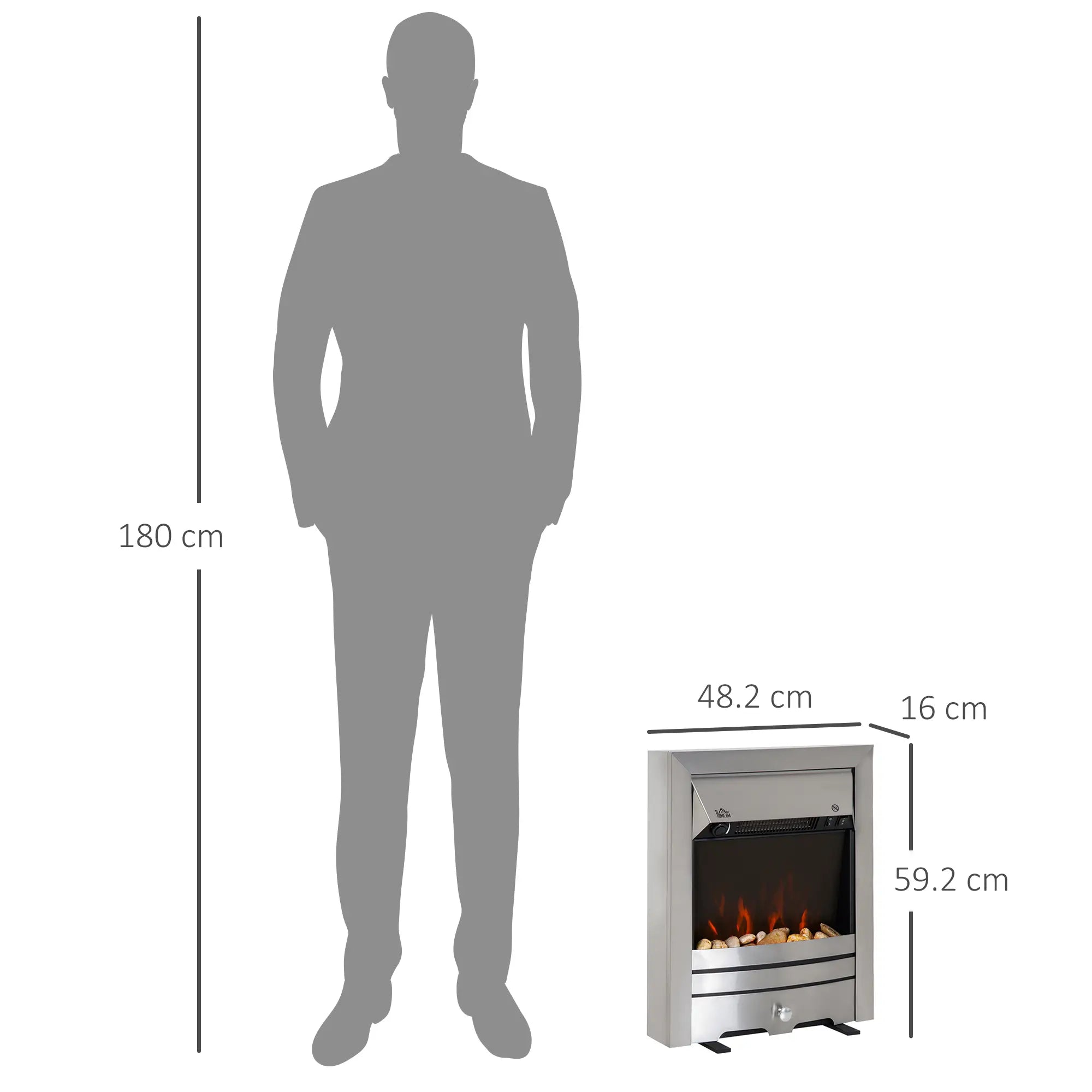 Metal Electric Fireplace