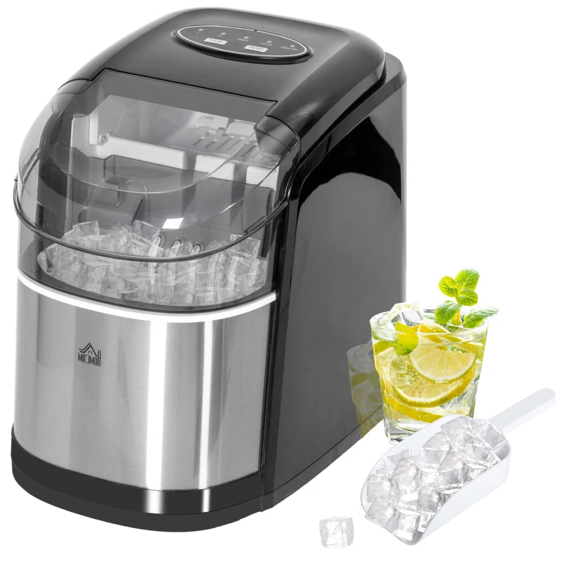 12kg Countertop Ice Machine with Scoop - Compact, Efficient Ice Maker for Home, Parties & Events - Perfect for Drinks