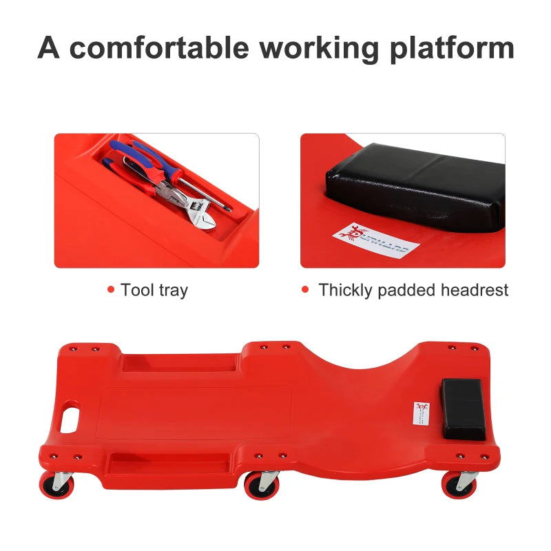 Padded Rolling Mechanic Creeper for Garage Repairs