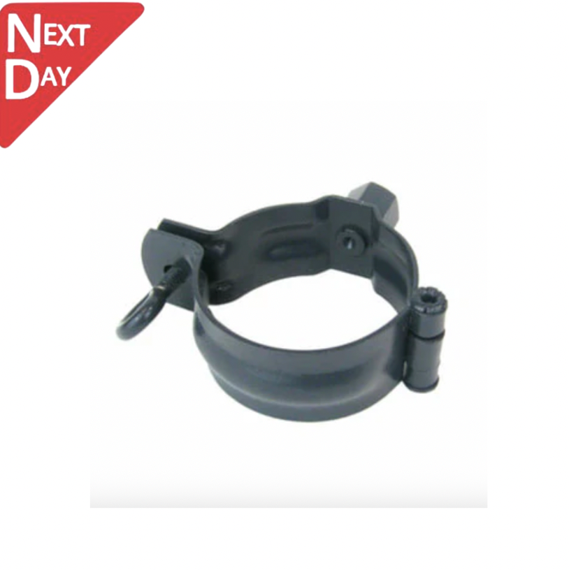 60mm Anthracite GreyGalvanised Steel Downpipe Bracket with M10 Boss - for use with M10 Screw (not included)