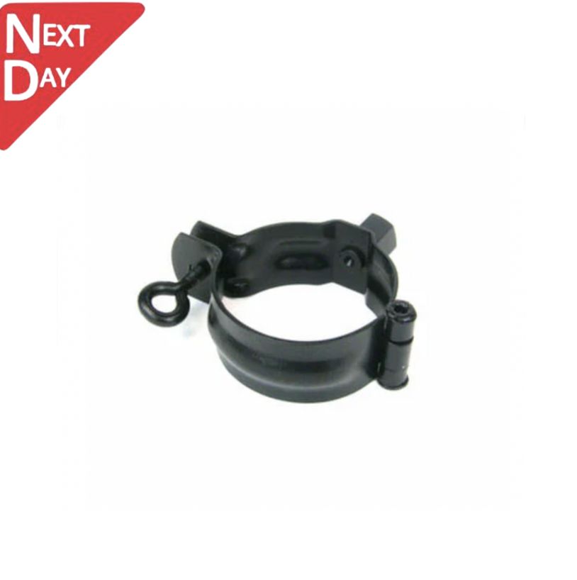 60mm Black Galvanised Steel Downpipe Bracket with M10 Boss - for use with M10 Screw (not included)