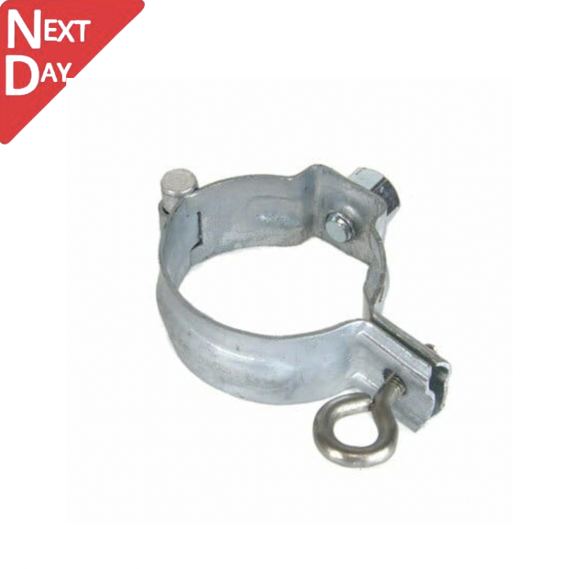60mm Galvanised Steel Downpipe Bracket with M10 Boss - for use with M10 Screw (not included)