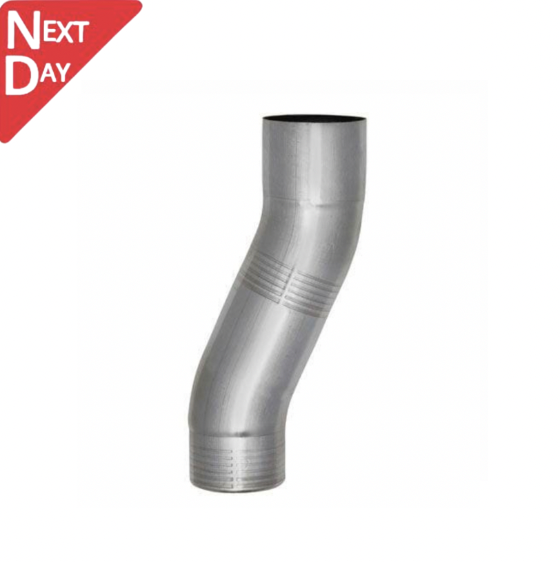 100mm Galvanised Steel Downpipe 60mm Projection Fixed Offset