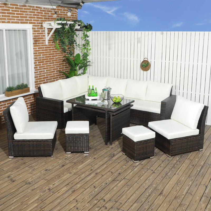 10 seater rattan corner sofa set hotsell