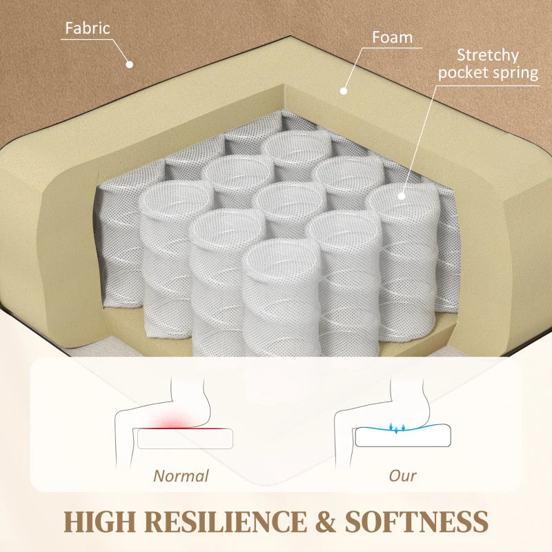 Velvet Electric Riser Recliner Armchair with Massage Function in Light Brown for Ultimate Comfort