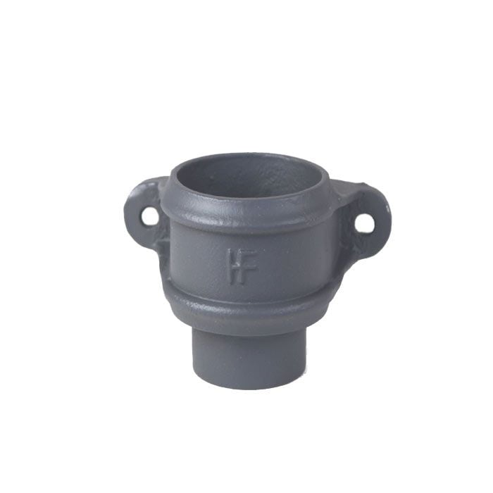 Hargreaves Cast Iron 65mm Eared Rainwater Loose Socket with Spigot - Primed