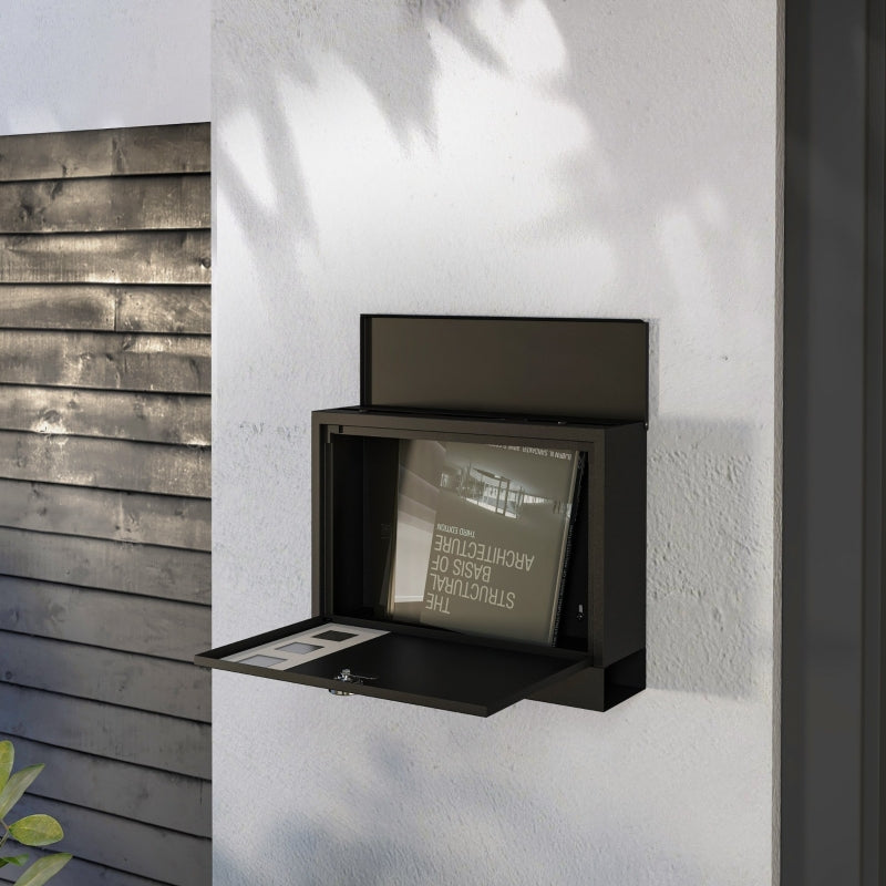 Weatherproof Wall Mounted Mailbox with Two Keys