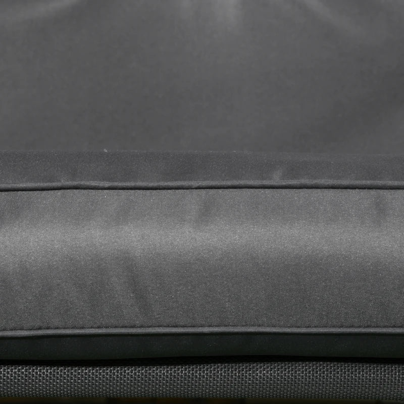 Two-Seater Garden Swing Bench with Adjustable Canopy - Dark Grey - Outdoor Patio Furniture