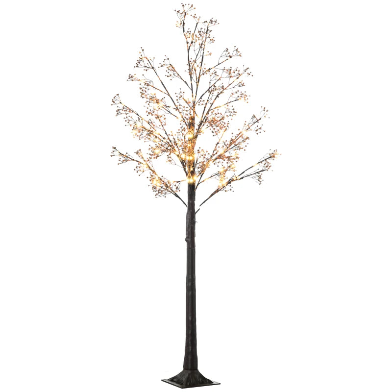 6ft Artificial Gypsophila Blossom Tree with 96 Warm White LED Lights - Perfect for Weddings, Parties, Indoor & Outdoor Decor