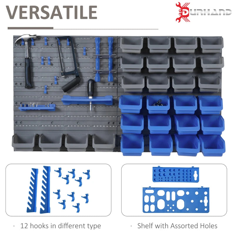 Efficient 44 Piece Wall Tool Storage Solution