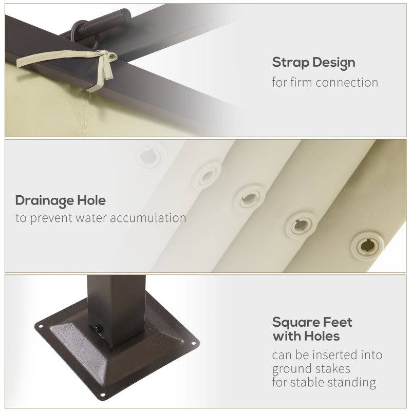 3.5m x 3.5m Metal Pergola Marquee