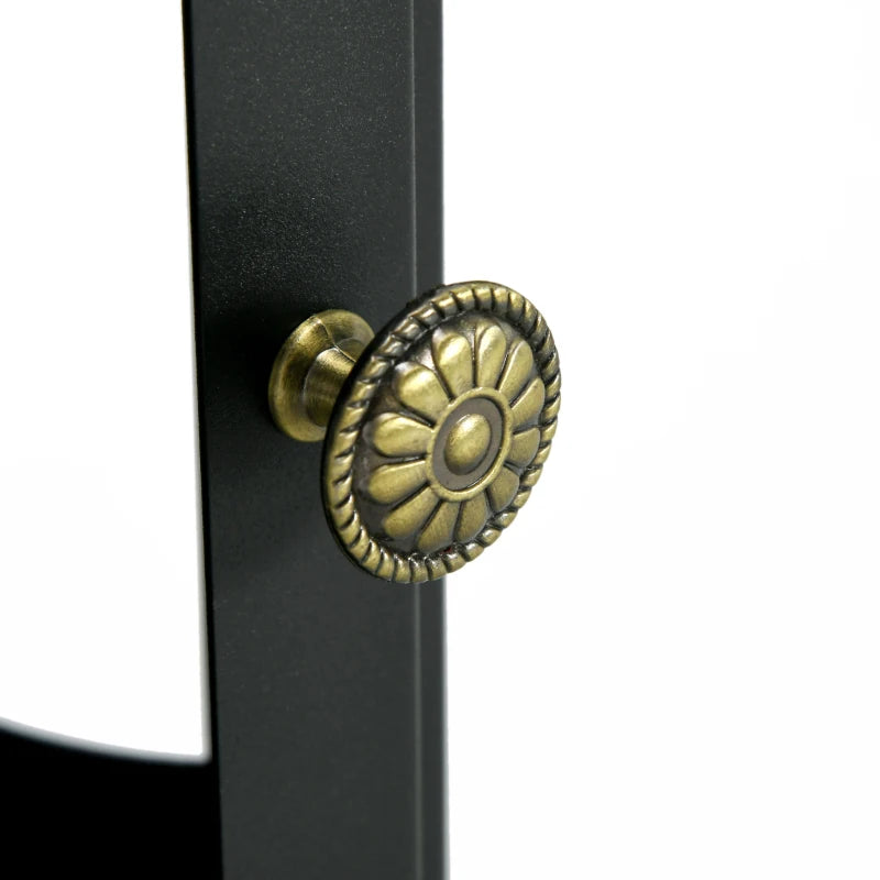 Freestanding Bioethanol Fireplace with Stainless Steel Snuffer 1.2L Tank Indoor Use Black