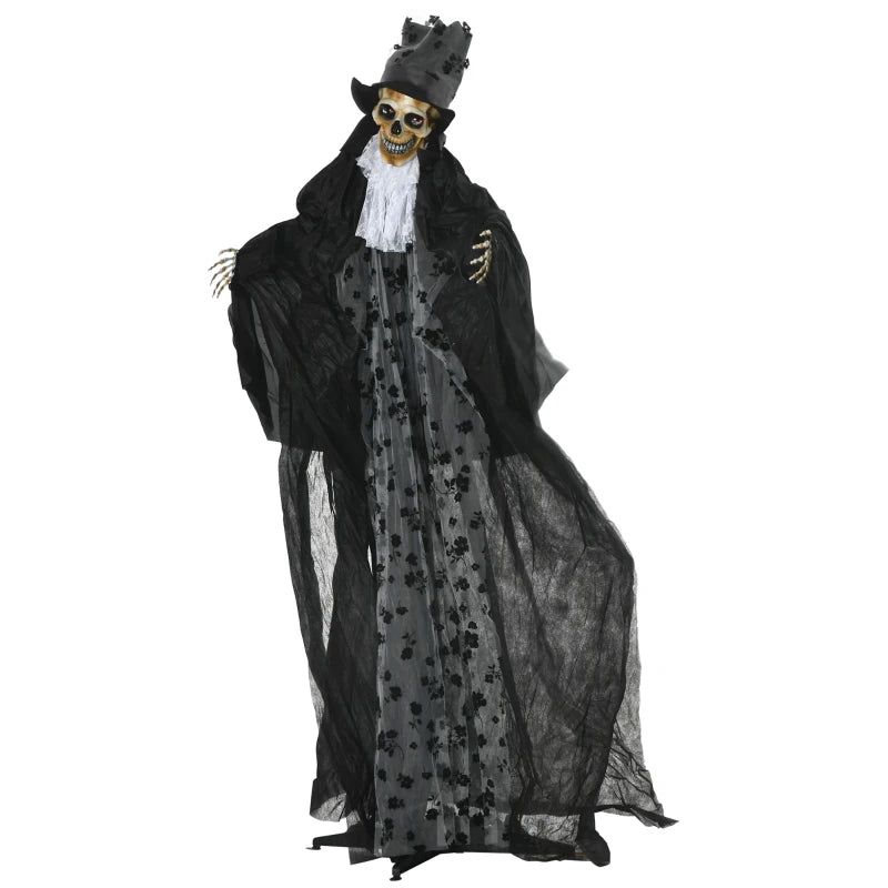 189cm Animated Ghost Bridegroom - Life Size Halloween Decoration with Sound, Motion Activation & Light Up Eyes