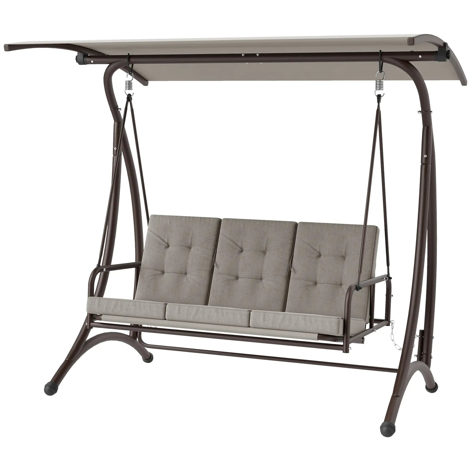 Grey Convertible Three-Seater Swing Bed & Chair