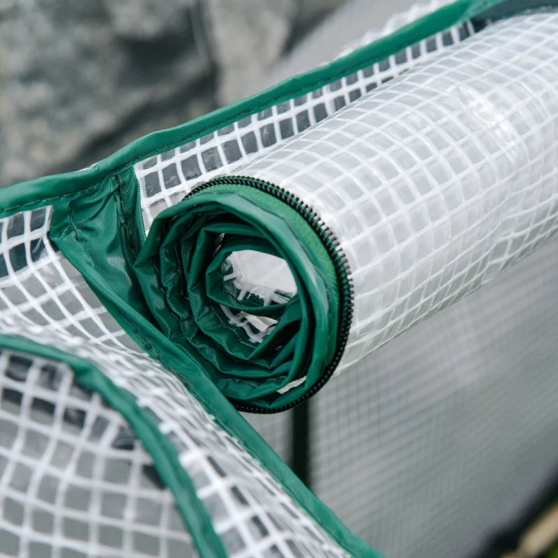 Natural Wood Raised Garden Bed with PE Cover