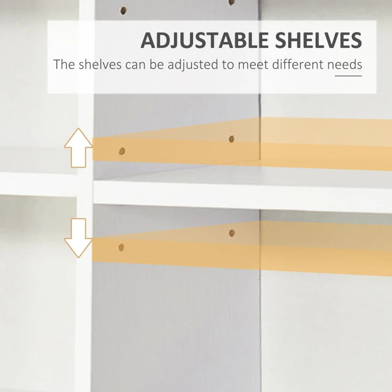 33 Adjustable Compartment Storage Unit - Versatile White Organizer for Home, Office, and Craft Supplies - Space-Saving Design