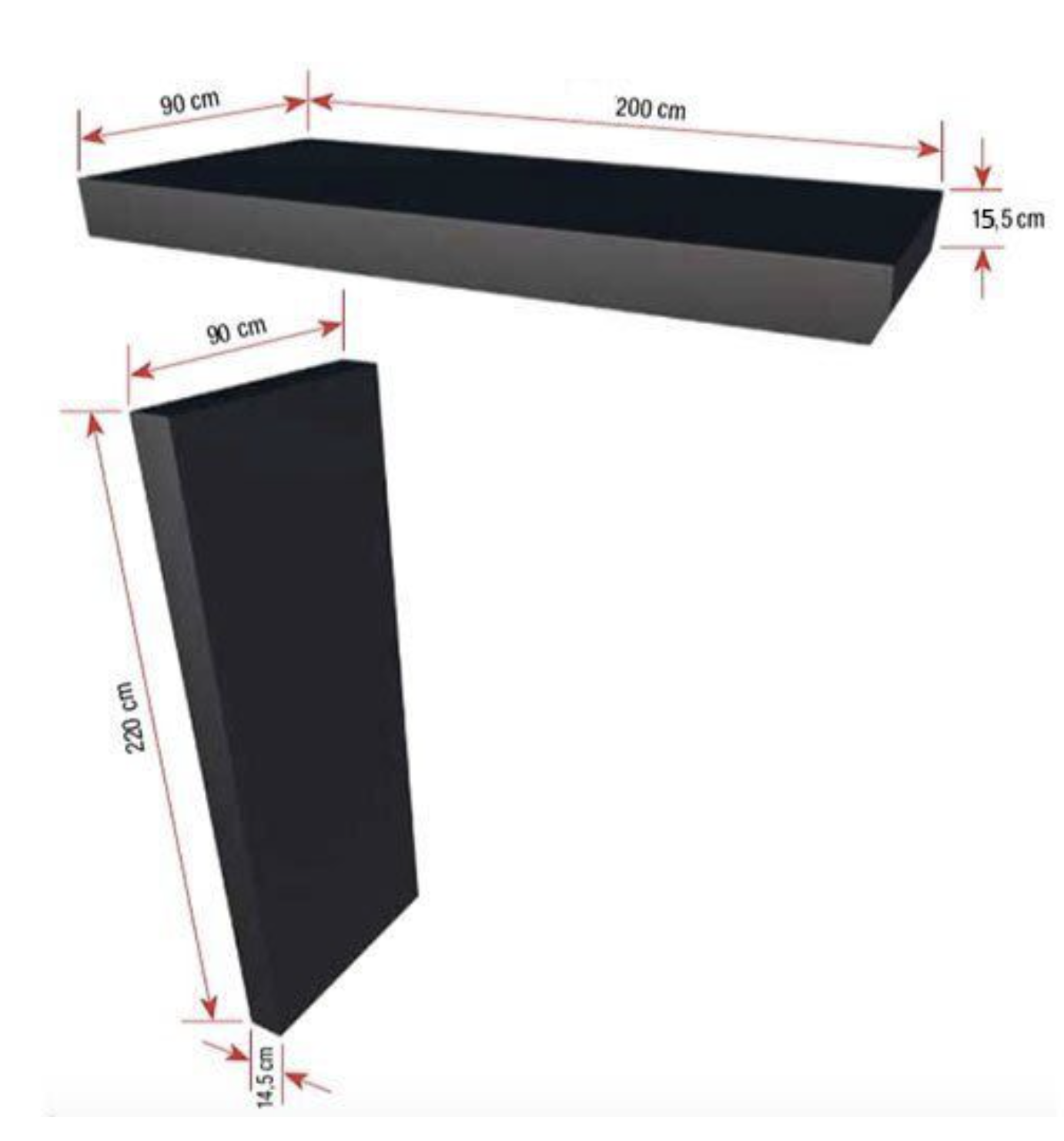 200x90cm Aluminium Canopy With Single LED Light Side Panel - Anthracite Grey (Left or Right)
