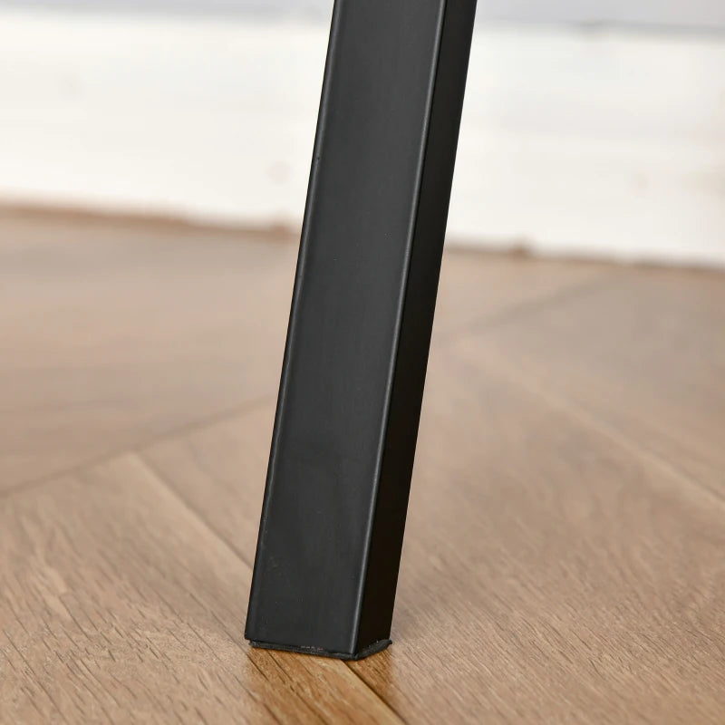 Rustic Brown Writing Desk - 100L x 45W cm Computer Table for Home Office, PC & Laptop Workstation with Storage Shelf
