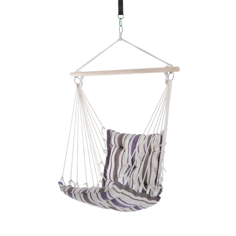 Brown Hanging Rope Garden Hammock Chair