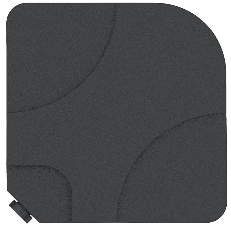 Black 4-Piece Banana Umbrella Stand Weights, Up to 72kg