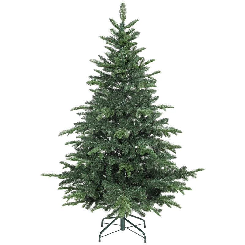 5ft Realistic Green Artificial Christmas Tree - Easy Assembly, Lifelike Branches for Holiday Decor