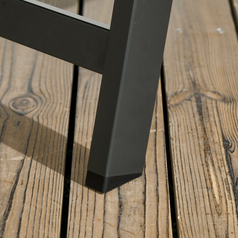 Grey Rattan Sun Lounger with 5-Position Backrest and Wheels