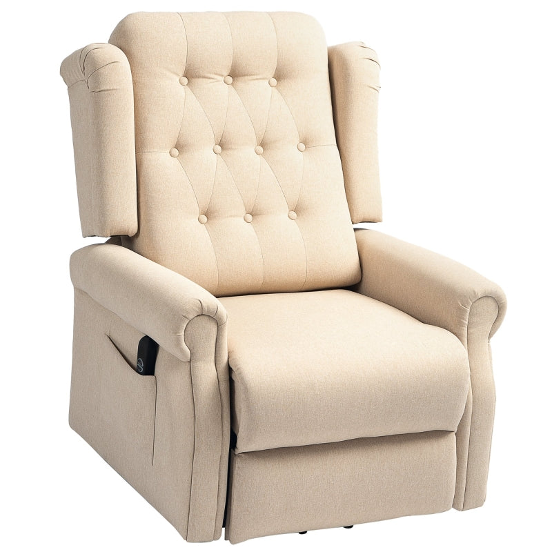 Beige 45° Lifting Riser Recliner Armchair for Comfort and Support