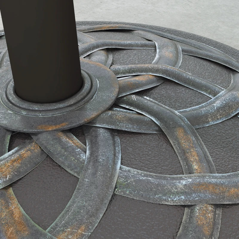 Bronze Rolling Umbrella Base with Wheels - Heavy Duty Concrete Stand