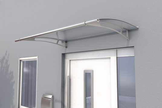 150cm Clear Shield Door Canopy – Stainless Steel Brackets, 4mm Acrylic Roof, Includes Fixings